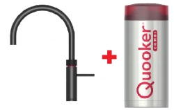 Quooker Fusion Round Gun Metal COMBI+ Warm, koud, kokend water 22+FRGME