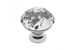 Zamak ročaj Crystal Palace B 40 mm, krom + CRYSTAL