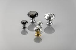 Zamak ročaj Crystal Palace B 40 mm, krom + CRYSTAL