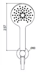 Waterevolution Flow ronde handdoucheset compleet met muuraansluiting messing - 3 standen - T1621RLE
