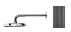 Waterevolution Flow glava prhe 250 mm z zidno povezavo PVD Gun Metal T164125GME