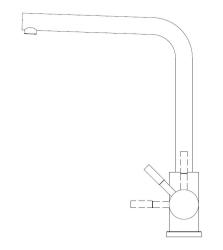 Ausmann Elite Steel Spark keukenkraan RVS PS8040-02