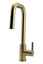 Pure.Sink Elite Steel Crystal-S keukenkraan PVD geborsteld goud met uittrekbare uitloop PS8050-60