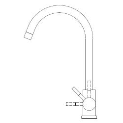 Pure.Sink Elite Steel Stream keukenkraan Mat zwart PS8044-10