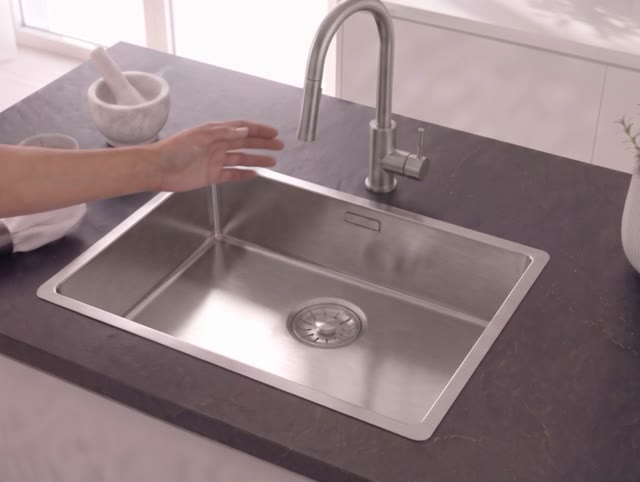 Pure.Sink Elite Steel Stream-S keukenkraan RVS met uittrekbare uitloop PS8045-02