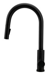 Pure.Sink Elite Steel Stream-S keukenkraan Matzwart met uittrekbare uitloop PS8045-10