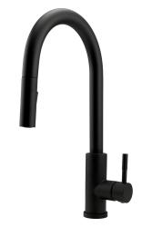 Pure.Sink Elite Steel Stream-S keukenkraan Matzwart met uittrekbare uitloop PS8045-10