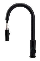 Pure.Sink Elite Steel Stream-S keukenkraan Matzwart met uittrekbare uitloop PS8045-10
