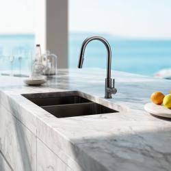 Pure.Sink Elite Steel Stream-S keukenkraan PVD Gun metal met uittrekbare uitloop PS8045-61