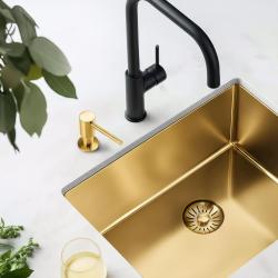 Pure.Sink Elite Steel Shine vgrajeni dozer za milo PVD brušeno zlato, od zgoraj ponovno polnljiv PS9010-60.