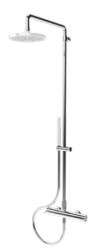 Waterevolution Flow termostatska tuš kombinacija z deževno prho PVD Gun Metal 200mm T141TNGME