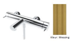 Waterevolution Flow tweerichtings douchemengkraan met handdouche van messing natuur T130NLE