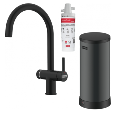 Franke Maris water hub 7L boiler 3-1 met Touch electronische kokend water kraan mat zwart met waterhub mengset 1208967855