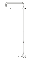 Waterevolution Flow drie-weg douchemengkraan met hand- en hoofddouche Messing T131NLE