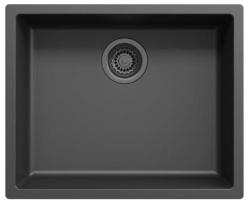Black sink, 50x40 cm, undermount and top-mount, with gunmetal plug 1208968038