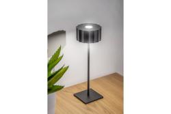 LED rechargeable table lamp AZELIA, 2.5 W, 200 lm, 5 V, 4000 K, 4000 mAh, dimmable, black