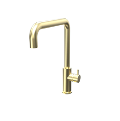 Waterevolution Flow kuhinjska armatura z vrtljivim kotnim izlivom light gold T158HWGE