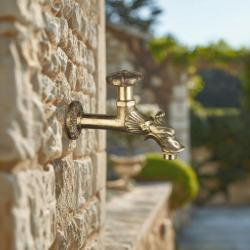 PB Garden Robinet Mural Vintage pour Jardin Eau Froide, en Bronze avec Raccord pour Tuyau d'Arrosage et Poignée Ronde 1208969784