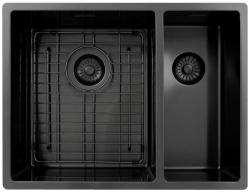 Pure.Sink Exclusivo Gun Metal 1,5 anderhalve spoelbak 34+18 cm 10mm radius PEX341840-61