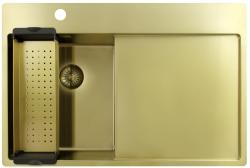 Pure.Sink Exclusivo Gouden kleine spoelbak met afdruipgedeelt 78x52 cm Tapwing links PEX3478LT-60