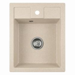Graniteland Prest Granite Beige Sink Tapwing with Faucet Hole Bench Surface Mount 400x500mm with Stainless Steel Plug 1208971422