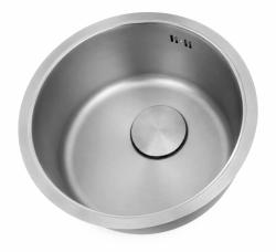 Pure.Sink Rondo RVS Ronde Spoelbak Vlakinbouw, Onderbouw en Opbouw 37 cm PRN38-02