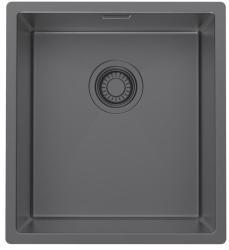 Pure.Sink Luxion Gunmetal sink, 36x40 cm, undermount, flush-mount, and top-mount, PLX3640-61