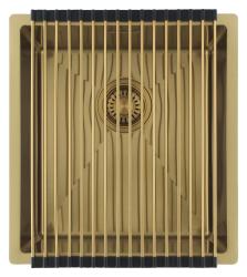 Pure.Sink Luxion Gouden spoelbak 36x40 cm onderbouw, vlakinbouw en opbouw PLX3640-60