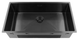 Pure.Sink Luxion Grote Gun metal spoelbak 74x40 cm onderbouw, vlakinbouw en opbouw PLX7440-61
