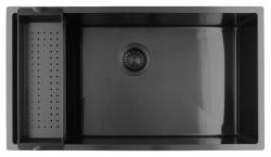 Pure.Sink Luxion Grote Gun metal spoelbak 74x40 cm onderbouw, vlakinbouw en opbouw PLX7440-61