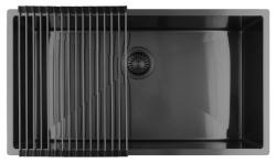 Pure.Sink Luxion Grote Gun metal spoelbak 74x40 cm onderbouw, vlakinbouw en opbouw PLX7440-61