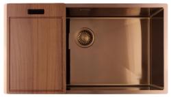 Pure.Sink Luxion Grote Koperen spoelbak 74x40 cm onderbouw, vlakinbouw en opbouw PLX7440-62