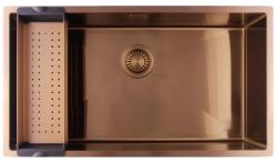 Pure.Sink Luxion Grote Koperen spoelbak 74x40 cm onderbouw, vlakinbouw en opbouw PLX7440-62