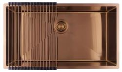 Pure.Sink Luxion Grote Koperen spoelbak 74x40 cm onderbouw, vlakinbouw en opbouw PLX7440-62