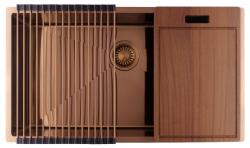 Pure.Sink Luxion Grote Koperen spoelbak 74x40 cm onderbouw, vlakinbouw en opbouw PLX7440-62