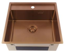 Pure.Sink Luxion Koperen spoelbak 51x50 cm Tapwing met kraangatbank PLX5150T-62