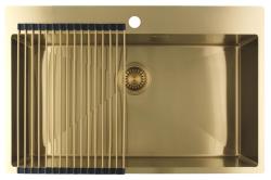 Pure.Sink Luxion Grote Gouden spoelbak 78x50 cm Tapwing met kraangatbank PLX7850T-60