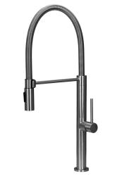 Pure.Sink Luxion Solid stainless steel professional kitchen faucet with flexible spout and 2 spray modes PLXFLEX-02