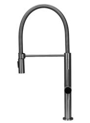 Pure.Sink Luxion massief RVS keukenkraan profi met flexibele uitloop en 2 straalsoorten PLXFLEX-02