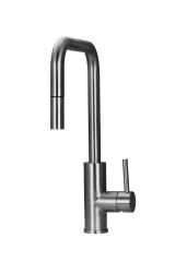 Pure.Sink Luxion massief RVS keukenkraan square met uittrekbare uitloop PLXSQUA-02