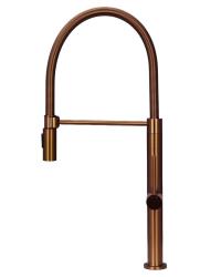 Pure.Sink Luxion Koperen keukenkraan profi met flexibele uitloop en 2 straalsoorten PLXFLEX-62