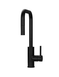 Pure.Sink Luxion Mat Zwarte keukenkraan square met uittrekbare uitloop PLXSQUA-10