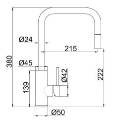 Pure.Sink Luxion keukenkraan PLXSQUA-02