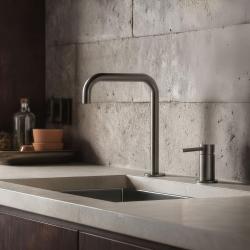 Pure.Sink Luxion 2-hole Gun metal kitchen faucet with U spout PLX2HU-61