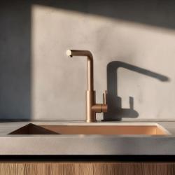 Pure.Sink Elite Steel Spark-S Küchenarmatur PVD Kupfer mit ausziehbarem Auslauf PS8041-62