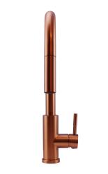 Pure.Sink Elite Steel Stream-S keukenkraan PVD koper met uittrekbare uitloop PS8045-62