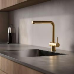 Pure.Sink Elite Steel Kuhinjska pipa Pulse-S v barvi PVD brušeno zlato  z izvlečnim izlivom  PS8500-60