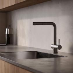 Pure.Sink Elite Steel Pulse-S Kitchen Faucet, PVD Gunmetal with Pull-Out Spout, PS8500-61