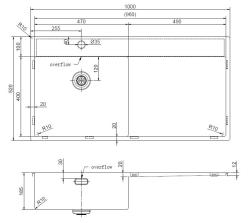 Pure.Sink Exclusivo RVS spoelbak met afdruipgedeelte 100x52 cm Tapwing links PEX47100LT-02