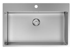 Pure.Sink Comfort Stainless Steel Large Sink 75x40cm Tapwing with Faucet Hole PCM7540T-02